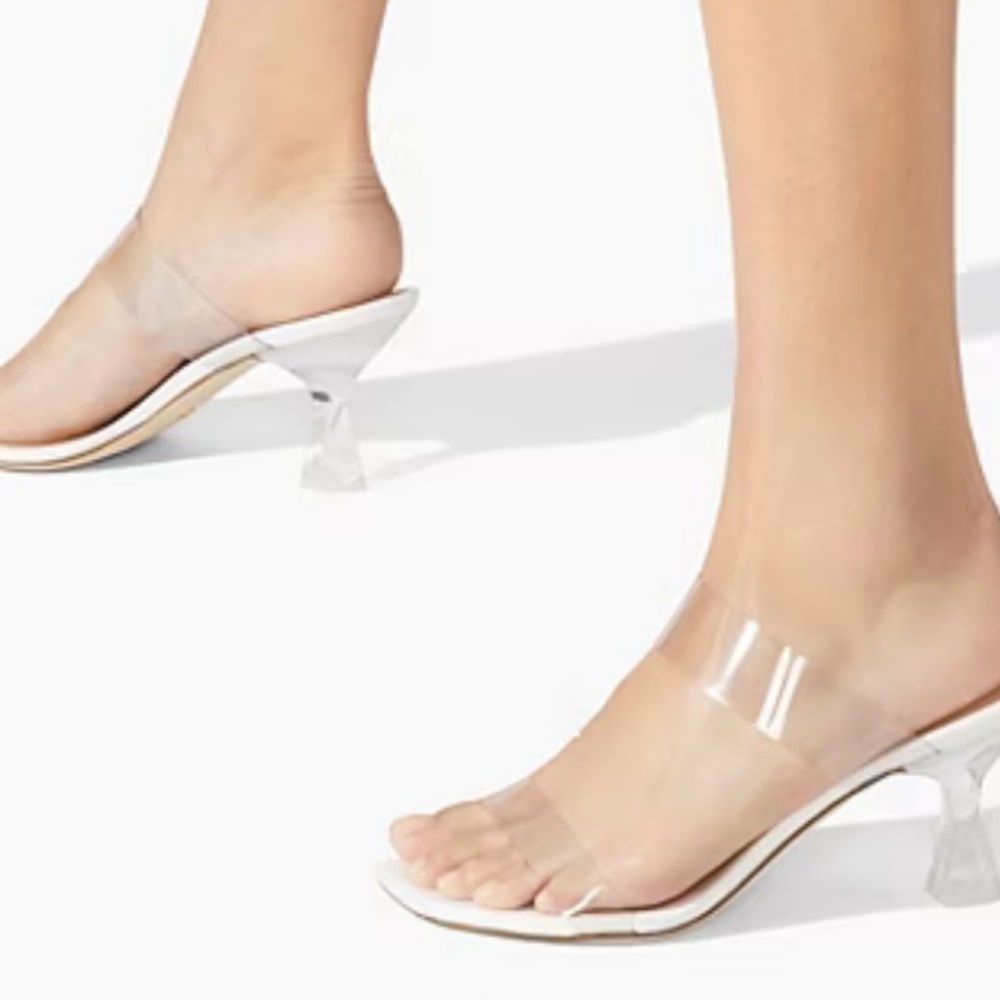 Stuart Weitzman Transparent Mule Heels